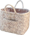 Floral Fabric Storage Basket Car Interior Storage Basket Underwear Sundries Laundry Baskets Supplies Home Organizer Bag (Pink Floral)
