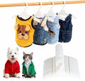54 Pcs Dog Clothes Hangers 7 Inch White Plastic Pet Clothes Hanger with Anti-Slip, Pet Clothes Hangers Suitable for Dog, Cat Clothes, Small Pet Clothes, Pet Wardrobe Organization Hangers