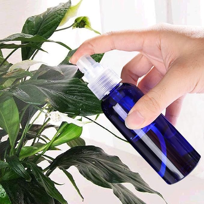 Fine Mist Spray Bottle 3.4oz/100ml Clear Travel Bottles Leak Proof for Makeup Cosmetic Containers (BLUE)