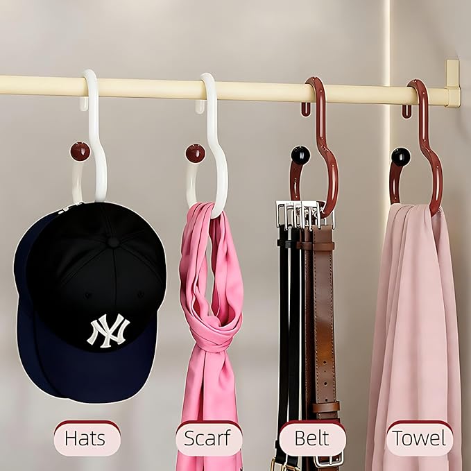 Set of 6 Tank Top Hanger, Bra Organizers for Closet, Heart Hooks Sport Bras Holder for Hats, Scarf, Space Saving Closet Organizers and Storage
