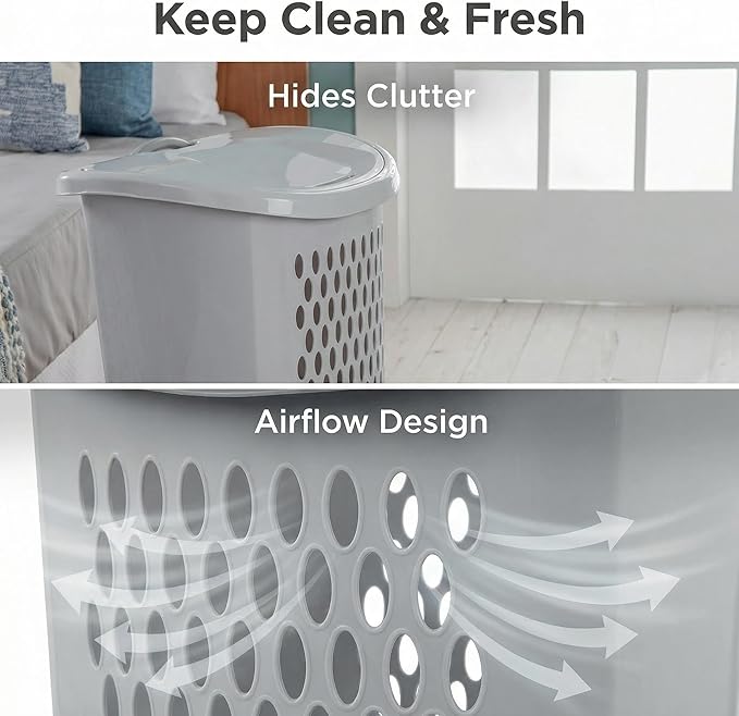 Gray Laundry Basket with Rolling Wheels,Extra Large Huvy-duty Plastic Laundry Hamper with Lid & Retractable Handle suitable Families, Dormitories, Laundry Rooms