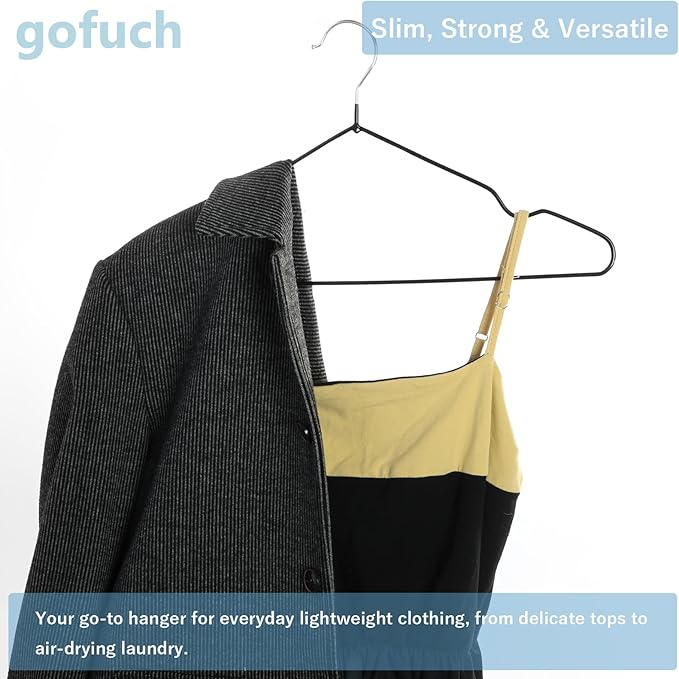 Hangers Non-Slip PVC Coated Ultra-Thin Metal Hangers, 10 Pack Space Saving Clothes Hangers for Closet, 16 inch Wide for Suits, Dresses, Jackets（Gray）