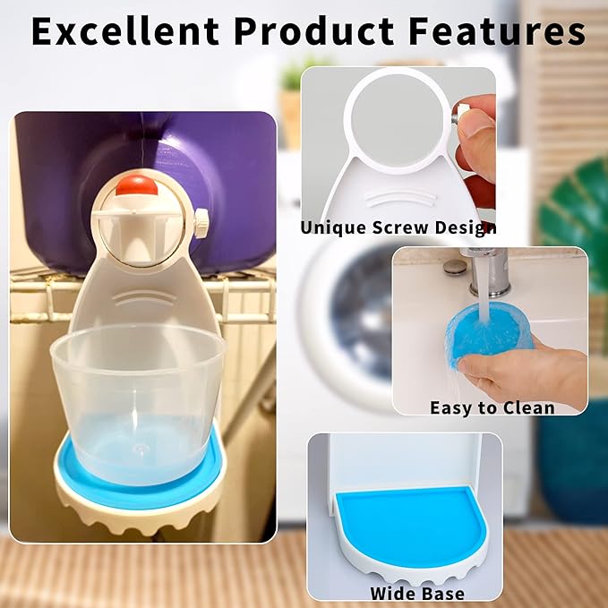 2 Pcs Laundry Detergent Cup Holder Fabric Softener Drip Catcher Soap Holder Tray Cup Stand Container Laundry Soap Station Organizer White