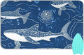 Ironing Mat &Pad Magnetic Heat Resistant Pads Portable Travel Ironing Blanket Ironing Board Covers 27.6x47.2Inches Batik Whale Sharks Bubble12
