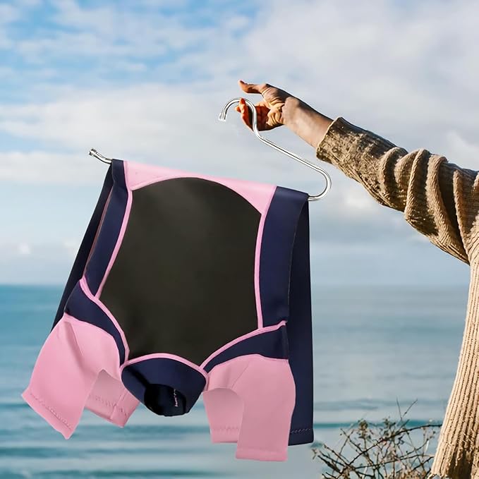 Ultra Heavy Duty Hanger, Shorty Wetsuit-Hanger 10 Packs, Hanger for Wetsuit, Motorcycle Suit, Winter Coast, Marine Dress, Life Jackets, Cycling Clothes (Extended Wide: 16.5 inches)
