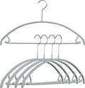 Mawa by Reston Lloyd Non Slip Metal Clothing Hanger, Smooth Shoulder Support with Skirk Hooks/Pant Bar, Model 42-U,Silver
