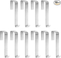 10 Pack Over The Door Hook, Sturdy Over Door Z-shaped Metal Hanger Heavy Duty Metal Hook Upgraded for Hanging, Towels, Clothes, Bags, Cubicle, Bathroom Use Fits 1 3/4 Inch Thick Doors (Silvery)