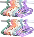 YYaaloa Kids Clothes Hangers Baby Clothes Hangers Childrens Plastic Infant Hangers Very Durable Kids Hangers Toddler's Hangers (style2 6colors 30pcs)