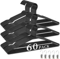 60Pack Metal Wire Hangers+5 Clothes Pins, 16.5" Wire Clothes Hangers for Standard Sized Shirt, Suits, Jackets, Skirts, Ultra Thin Space Saving, Bulk for Home and Commercial