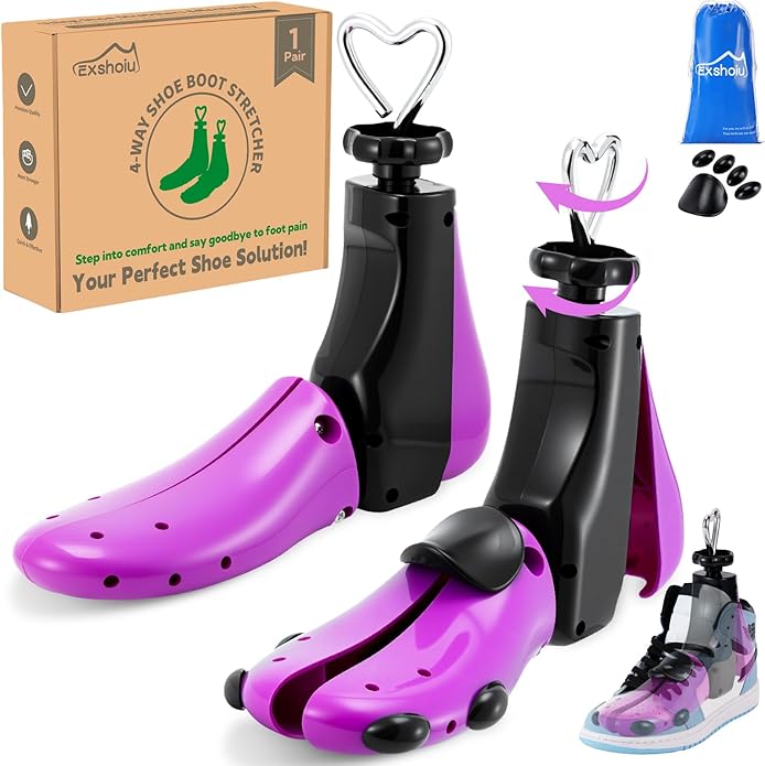 Shoe Stretcher Men, Women Leather Boot Stretcher for Wide Feets, Shoe Tree Adjustable Boot Widener Stretcher