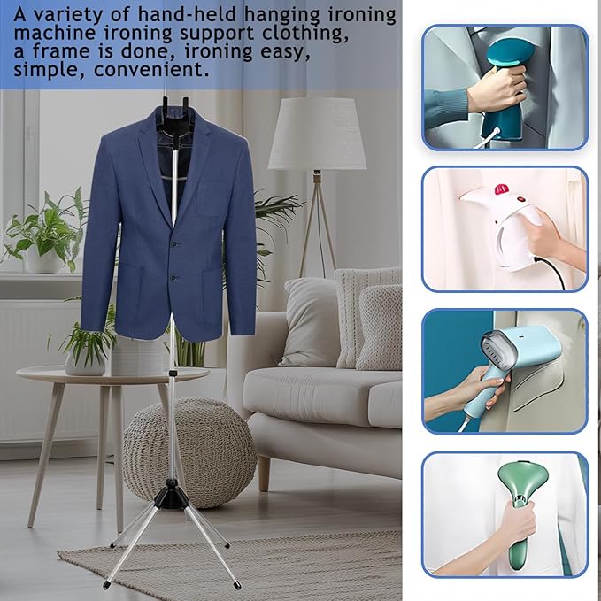 Steamer Stand Rack For Clothes Handheld Garment Hanger For Steaming Clothes Foldable Hanger Holder Stand Garment Steamer Accessories For Homes Clothing Stores & Hotels
