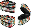 Tropical Flower Print Steam Iron Case Portable Travel Steamer Bag Zipper Closure Steam Iron Holder