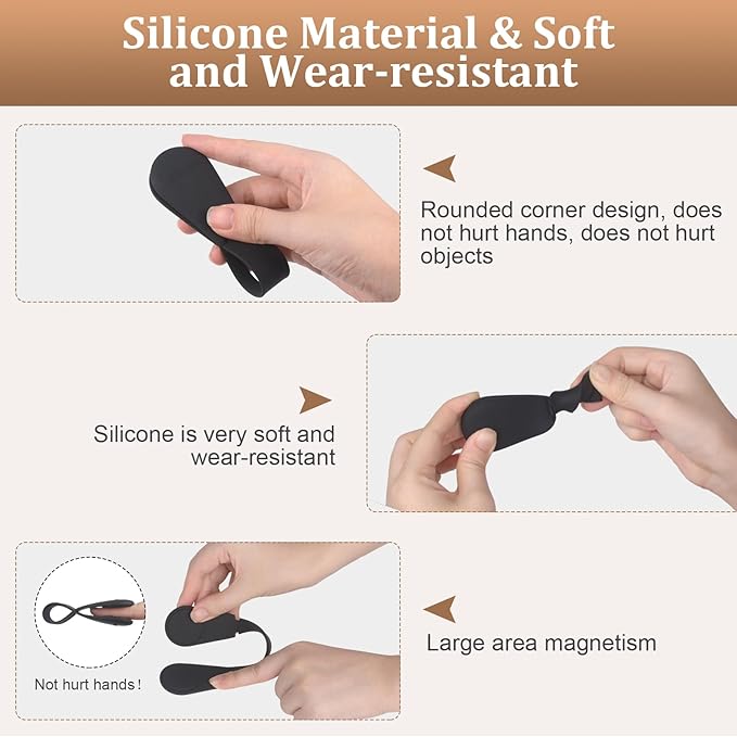 Magnetic Hat Clip 2-Pack - The Black Hat Clip for Travel on Bag, Magnetic Hat Clips for Bag, and Secure Hat Holder for Travel on Caps & Beach Hats, Vacation Essentials