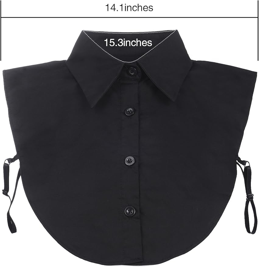 EBOOT Fake Collar Detachable Dickey Blouse Half Shirts for Girls and Women