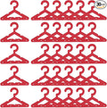 PATIKIL 30pcs Clothes Hanger Earring Holder, Mini Acrylic Coat Hangers Earring Hangers Hanger Rack Small for Earring Holder Organizer Stand Studs, Red