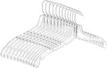 12 Pack Clear Plastic Hangers, 16.7 Inch Shirt Hanger, Clear Acrylic Hanger with 360 Swivel Metal Hook and Notches, Space Saving Heavy Duty, Dress Hangers for Clothes Shirts Dresses