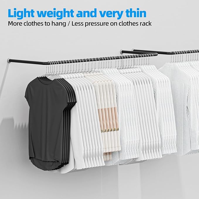 Metal Wire Hangers 50 Pack, Ultra Thin Space Saving Clothes Hanger, Standard Size for Coats, Shirts,Suits, Pants, Skirts, 16 inch