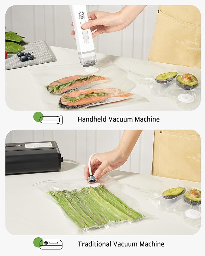 [2026 Upgraded] Syntus 80 Pcs Vacuum Sealer Bags for Food, Reusable BPA-Free Food Storage Bags for Sous Vide Microwave Heating, Air Valve Zipper Bags (20 Small+20 Medium+20 Large+20 Extra Large)