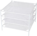 Sweater Drying Rack, 4-Layer Stackable Flat Clothes Drying Rack, Laundry Drying Rack, Mesh Air Dryer, Portable Dry Rack for Indoor & Outdoor