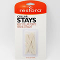 Restora White Plastic Collar Stays - 16 Assorted Coll0r Stays