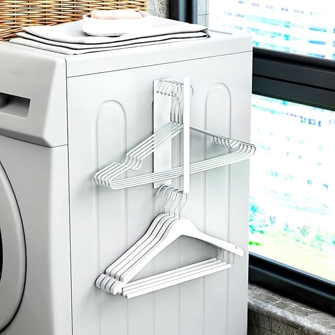 Magnetic Hanger Organizer for Washing Machine & Closet Laundry Room,Hanger Storage Rack Stacker