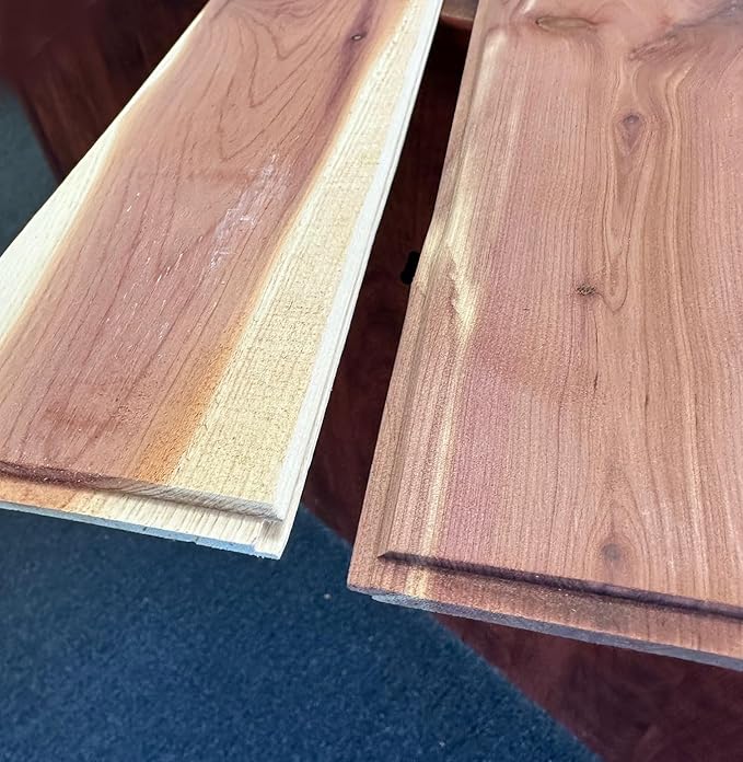 Cedar Elements Aromatic Red Cedar Planking Closet Liner 1/4" x3-3/4 x48 inch Unfinished Red Cedar Aromatic Cedar Tongue and Groove Wall Plank (15 Square Feet 1PK)