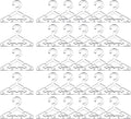 PATIKIL 50pcs Clothes Hanger Earring Holder, Mini Acrylic Coat Hangers Earring Hangers Hanger Rack for Earring Holder Organizer Stand Studs, Silver Tone