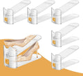 Shoe Slots Organizer for Closet, Shoe Stacker Organizer Double Layer Stack Shoe Rack, Shoes Display Shelf 50% Space Saver Storage Holder for Closet, 6PACK