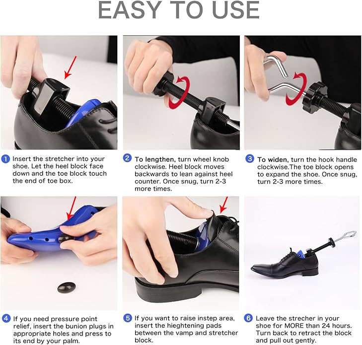 LANNEY Shoe Stretcher for Women & Men Wide Feet - Premium Shoe Expander Widener Stretch Length Width