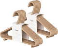 3 Sprouts Wheat Straw Plastic Hangers - 30-Pack Eco-Conscious Toddler Hangers for Child & Baby Clothes, Coats - Kid Closet Hanger Ideal for Small Girls, Boys, Children & Kids - Speckled Brown