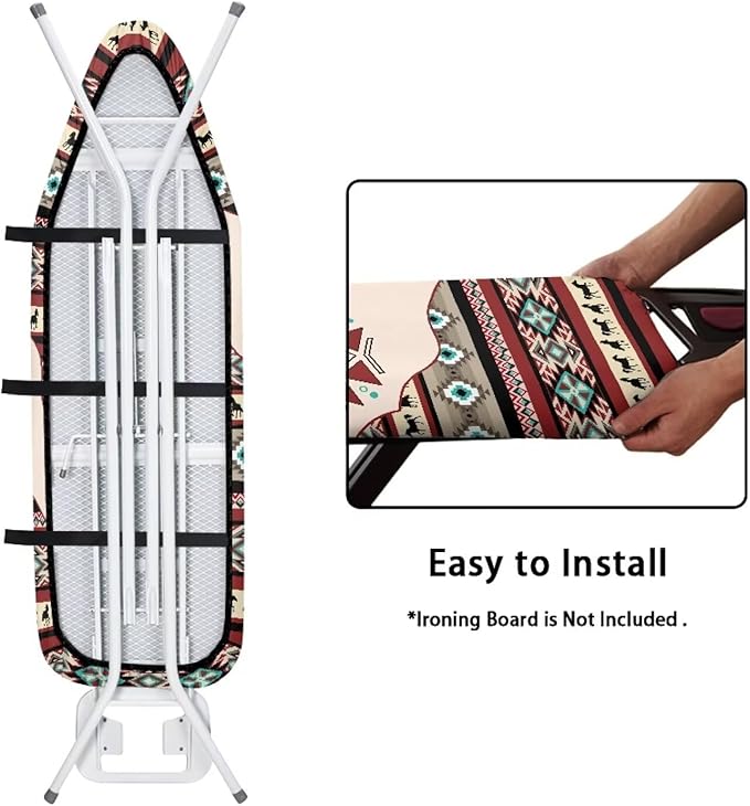 Aztec Ironing Board Cover,Ironing Board Covers,Western Ironing Board Cover,Tribal Ironing Board Cover,Aztec Tribal Print Red Medium