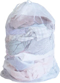 36" x 24" Heavy Duty Polyester Laundry Bag Mesh Laundry Bag Laundry Hamper Liner (White, 1 Piece)