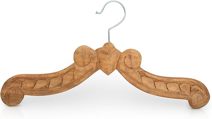 Handmade Vintage Wooden Wedding Suit Jacket Tuxedo Shirt Coat Clothes Hanger for Groom & Bridal Wedding Dress Non Slip Smooth Finish Swivel Hook Bridal Shower Party Favor Gift Ideas