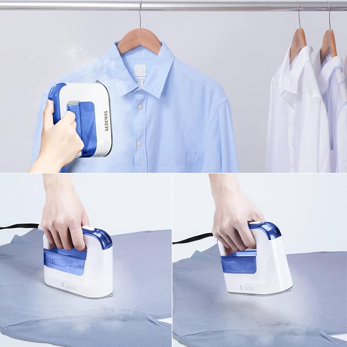 Portable Steamer iron for Clothes, 1300W Mini Handheld Clothes Steamer, Horizontal, Vertical and Dry Ironing, Travel Garment Steamers for Travelling, Home, Office, ONLY FOR 120V