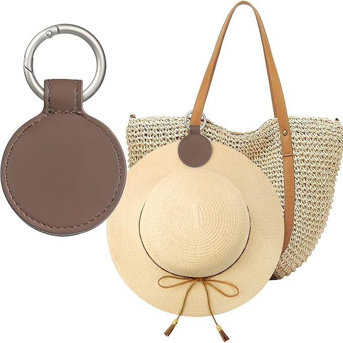 Niveaya Magnetic Hat Clip for Travel on Bag - Magnet Storage Hook, Vacation Traveling Essentials Accessory Coffee Brown