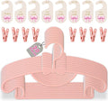 20 Pack Baby Clothes Hangers with 8Pcs Baby Closet Dividers and 8Pcs Clips, Non-Slip Toddler Clothing Hanger with Dividers for Sorting, Nursery Closet Organizer for Newborn Kids Boys Girls (Pink Bow)