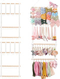 POVETIRE Headband Holder Hair Bows Organizer for Girls, Baby Headbands Hair Accessories Organizer Storage Wall Hanging Decor for Toddler Girls Room
