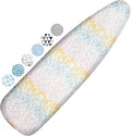 Ironing Board Cover and Pad, 15x54 Standard Size Thick Iron Padding, Scorch & Stain Resistant Ironing board cover, Heavy Duty Iron Board Padded with Adjustable Fasteners Durable Elastic Edge, Colorful