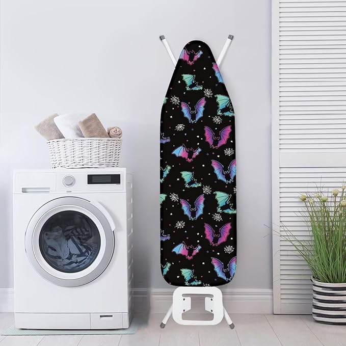 SEANATIVE Gothic Bat Ironing Board Covers and Padding Durable Heat Reflective Iron Board Cover Large Fits All Standard Sizes
