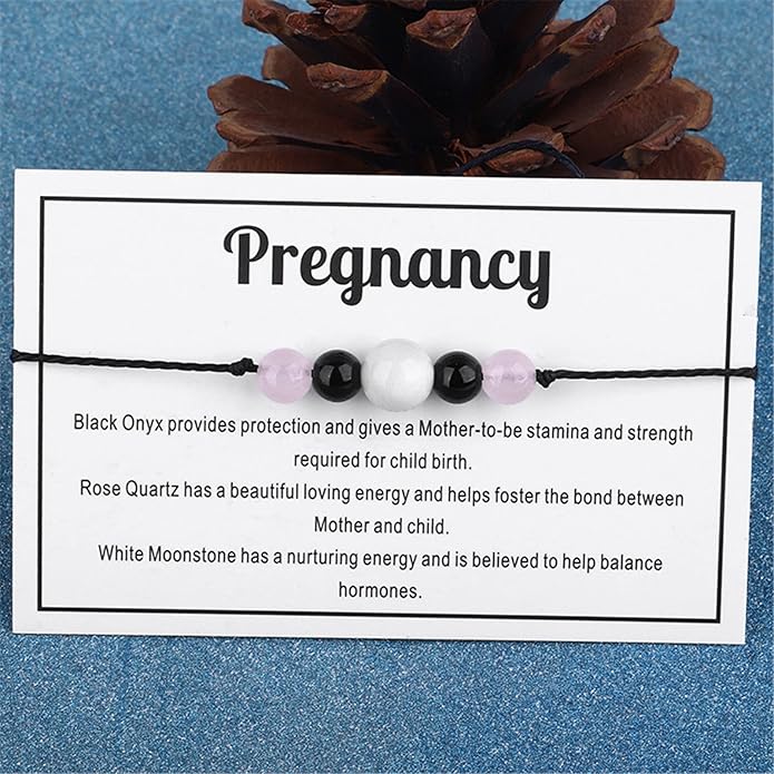 Caiyao Chakra Crystal Tiger Eye Bead Bracelet with Wish Card for Women Adjustable Spiritual Stone Braide String Bracelet Yoga Meditation Jewelry Gift