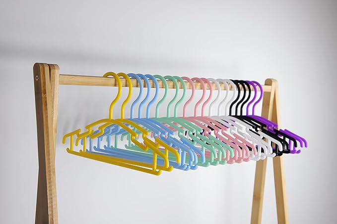 GoodtoU Baby Hangers Pink Kids Hanger Clothing Baby Hangers for Nursery Plastic Kids Hanger 100 Pack