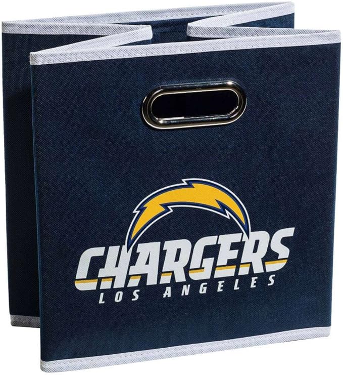 Franklin Sports NFL Storage Bins - Collapsible Cube Container + Basket - NFL Office, Bedroom + Living Room - 11"x11"