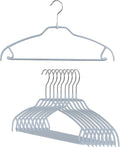 Mawa by Reston Lloyd Silhouette Ultra-Thin Series, Non-Slip Space Saving Shirt Hanger with Pant Bar & Skirt Hooks, Style 42/FTU, Pack of 10