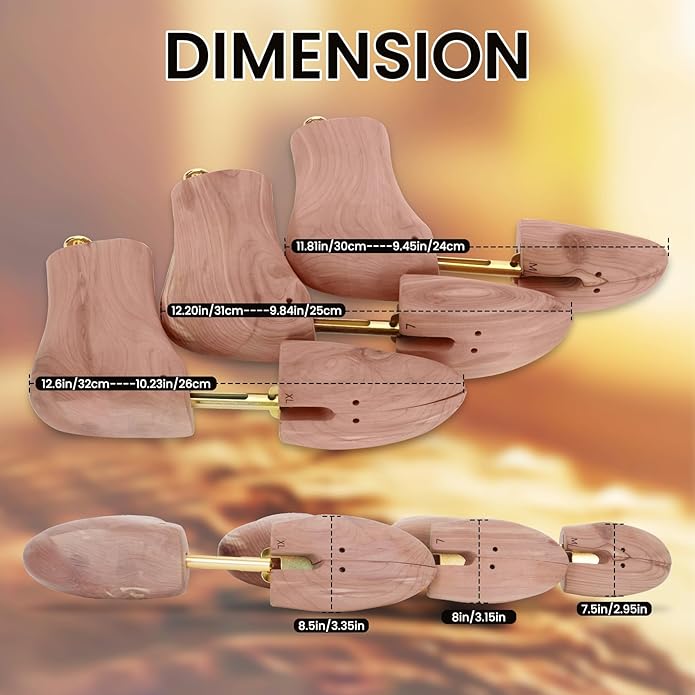 Cedar Boot Tree for Men,Boot Trees,Boot Stretcher & Shaper,with Storage Bags and Boot Crease Protectors