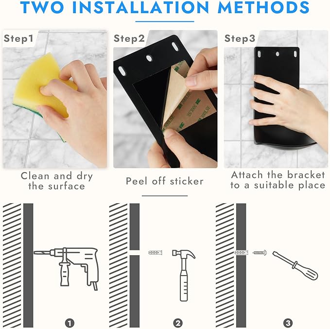 10PCS Dispenser Drip Tray Wall Mount Soap Dispenser Bracket,Laundry Detergent Drip Catcher Prevent Dripping and Spraying, Easy to Clean(Black)