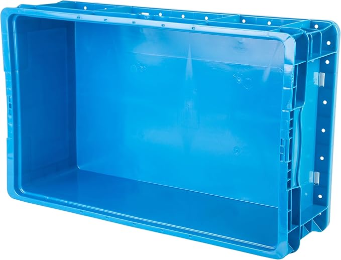Hudson Exchange 24 x 15 x 7.5" (2 Pack) Straight Wall Handled Storage Container Tote, Blue