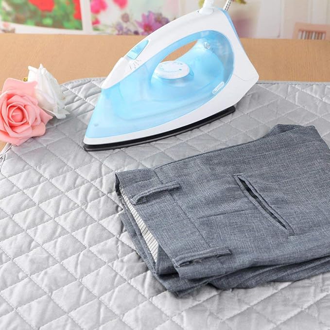 Ruibo Magnetic Ironing Mat Blanket,Iron Board Alternative Cover/Quilted Washer Dryer Heat Resistant Pad/Portable Cover/Mat Grey 33"X 18"