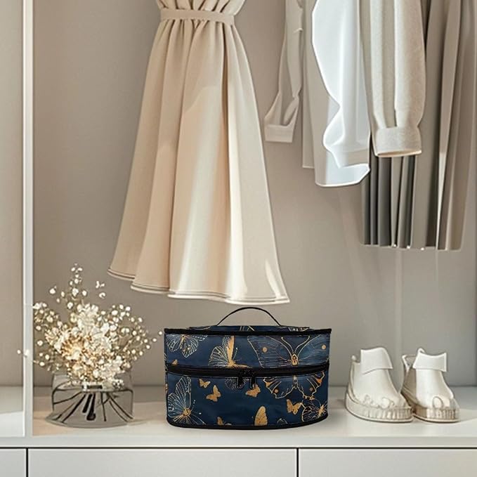 Butterfly Portable Iron Storage Bag Dustproof Bag for Travel Mini Steam Iron Universal for Most Iron Home Decoration,Easy to Carry(Case Only)