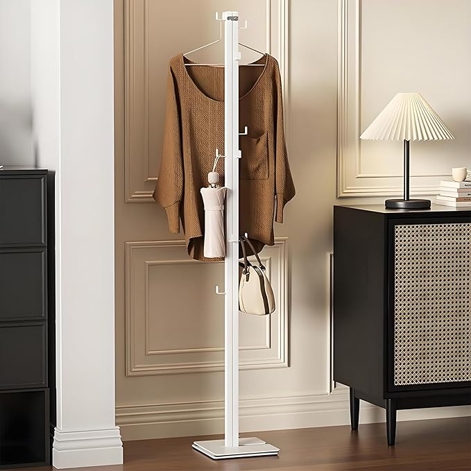 Clothes Drying Rack Clothing Foldable Clothes Rack, Portable Metal Garment Stand, Convertible Double Coat Hanger Rack for Bedroom, Laundry Room