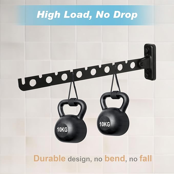 Alise Clothes Drying Rack Wall Mounted Coat Hanger Black,Foldable Hangers Rack Clothes Hook Closet Storage Organizer,Swivel Space Saving Clothes Hanger Rack for Bedroom Bathroom Laundry,2 Pack